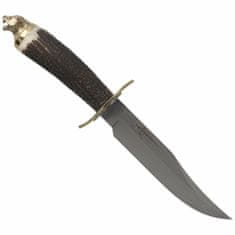 Muela LEOPARD-16BF 160mm blade, stag jelení handle, brass guard and Leopard head cap