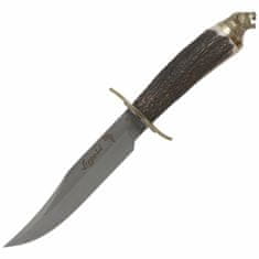 Muela LEOPARD-16BF 160mm blade, stag jelení handle, brass guard and Leopard head cap