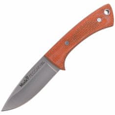 Muela PECCARY-8.O 71mm blade, Neck Knife, oranžová canvas micarta, KYDEX sheath, paracord 550 lbs