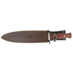 Muela PODENQUERO-26R 266mm blade, full tang, coral pressed wood, stainless steel guard