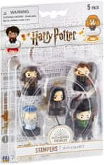 CurePink Set 5 figurek - razítek Harry Potter: Kouzelnický svět (výška 4 cm)