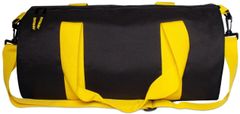 CurePink Sportovní taška DC Comics|Batman: Logo (objem 31 litrů|50 x 25 x 25 cm) černý polyester