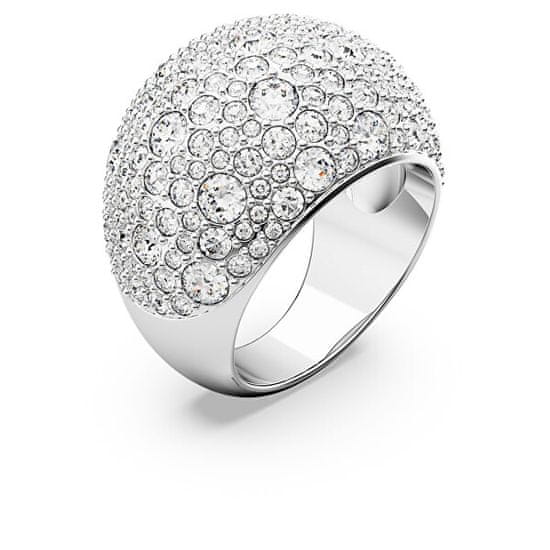 Swarovski Třpytivý masivní prsten s krystaly Luna 5677134