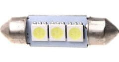 HADEX Žárovka LED SV8,5-8 sufit 39mm 12V/1W, bílá, 3xSMD5050