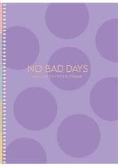 SHKOLYARYK Spirálový sešit "No Bad Days", mix motivů, B5, čtverečkovaný, 80 listů, tvrdé desky, B5-SC-080-6082K