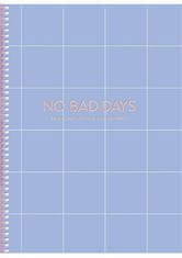 SHKOLYARYK Spirálový sešit "No Bad Days", mix motivů, B5, čtverečkovaný, 80 listů, tvrdé desky, B5-SC-080-6082K