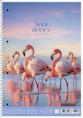 SHKOLYARYK Spirálový sešit "Soul Stories", mix motivů, A4, čtverečkovaný, 80 listů, A4-080-6711K