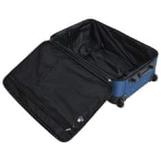 shumee 5dílný set cestovních zavazadel modrý textil