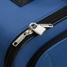 Greatstore 5dílný set cestovních zavazadel modrý textil