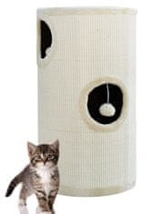 shumee Pelíšek pro kočku Škrabadlo sisalová věž 70cm hračka věž z bambulek