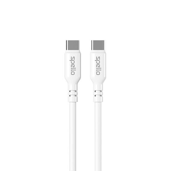 Spello USB-C na USB-C kabel 1m 9915101100175 - bílý