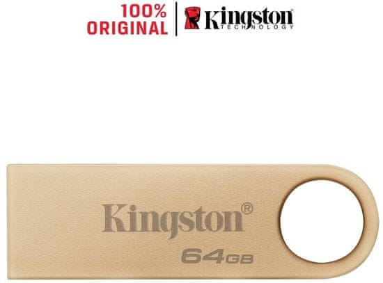 Kingston DataTraveler SE9 G3, 64GB, zlatá (DTSE9G3/64GB)
