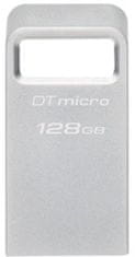 Kingston DataTraveler Micro, 128GB, stříbrná (DTMC3G2/128GB)