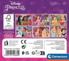 Clementoni Obrázkové kostky Disney princezny, 6 kostek