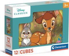 Clementoni Obrázkové kostky Disney klasické pohádky, 12 kostek