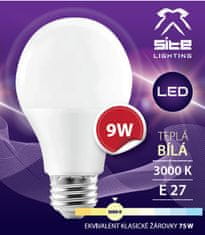 X-Site LED žárovka  9W, teplá bílá