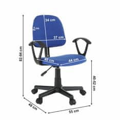 KONDELA Kancelářská židle modrá, černá TAMSON