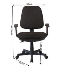 KONDELA Kancelářská židle černá COLBY NEW