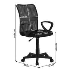 KONDELA Kancelářská židle černá REMO 3 NEW