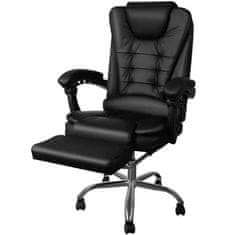 Malatec 23286 Kancelářská židle s podnožkou černá