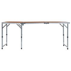 Vidaxl Skládací kempingový stůl hliník 180 x 60 cm