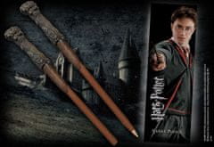 CurePink Set Harry Potter propiska s knižní záložkou: Harryho kouzelnická hůlka (délka 16 cm)