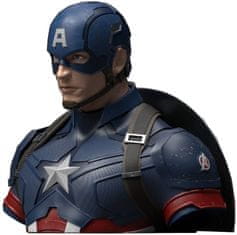 CurePink Pokladnička Marvel: Captain America (výška 17 cm)