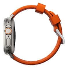 Rugged Band řemínek se stříbrnými doplňky pro Apple Watch 45mm, modrý Oranžová 45mm