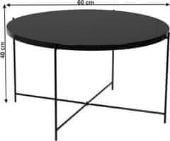 KONDELA Konferenční stolek Panelo, černá