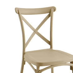 BPS-koupelny Stohovatelná židle, šedohnědá, SAVITA
