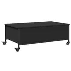 Vidaxl Konferenční stolek na kolečkách černý 91 x 55 x 34 cm kompozit