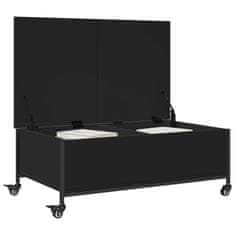 Vidaxl Konferenční stolek na kolečkách černý 91 x 55 x 34 cm kompozit