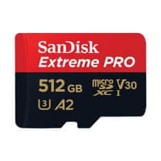 SanDisk Paměťová karta SANDISK EXTREME PRO microSDXC 512GB 200/140 MB/s UHS-I U3 (SDSQXCD-512G-GN6MA)