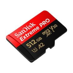 SanDisk Paměťová karta SANDISK EXTREME PRO microSDXC 512GB 200/140 MB/s UHS-I U3 (SDSQXCD-512G-GN6MA)