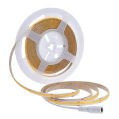 Solight Solight LED COB pásek, sada s adaptérem, vypínač, 5m, 8W/m, 800lm/m, teplá bílá WM59-WW