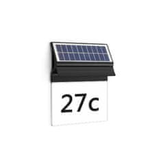 Philips Philips Enkara solární venkovní LED osvětlení domovního čísla 0,2W 17lm 2700K IP44, černé