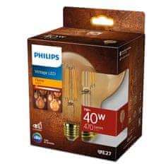 Philips Philips LED filament žárovka E27 G95 7W (40W) 470lm 1800K nestmívatelná, jantarová