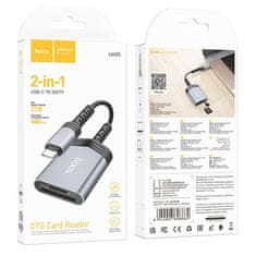 Hoco Čtečka paměťových karet Hoco UA25 SD/TF s konektorem USB-C