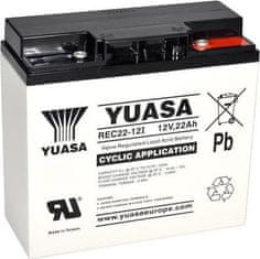 GOOWEI ENERGY Yuasa Pb trakční záložní akumulátor AGM 12V/22Ah pro cyklické aplikace (REC22-12I)