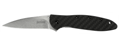 Kershaw 1660CF LEEK kapesní nůž s asistencí 7,5 cm, Stonewash, uhlíkové vlákno