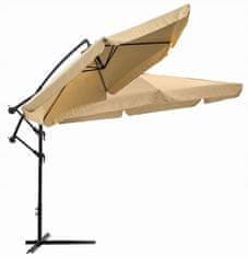 TopKing Velký zahradní deštník s ramenem 350 x 250 cm