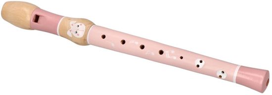 Adam toys Dřevěná flétna, Králíček - růžová