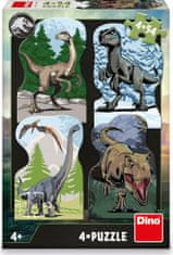 Dino Puzzle Jurský svět 4x54 dílků