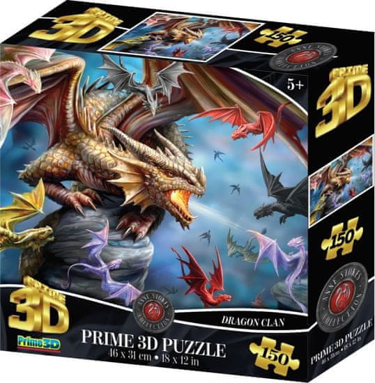 Prime 3D Puzzle Dračí klan 3D 150 dílků