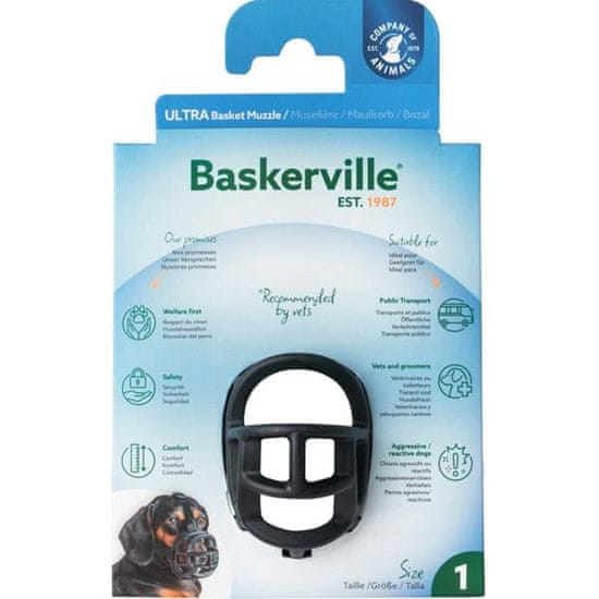 Baskerville Náhubek plast černý Company of Animals vel. 1