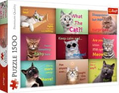 Trefl Puzzle Vtipné kočičí výrazy 1500 dílků