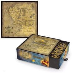 Noble Collection Puzzle Pán Prstenů - Mapa Středozemě, 1000 ks