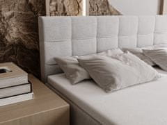 Veneti Čalouněná postel 140x200 ELSIE 2 s úložným prostorem - bílá