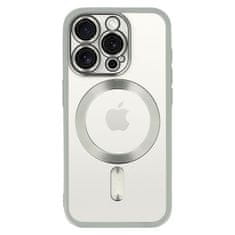 TopQ Pouzdro Metallic MagSafe pro iPhone 15 Silver