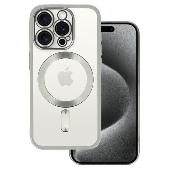 TopQ Pouzdro Metallic MagSafe pro iPhone 11 Pro Silver
